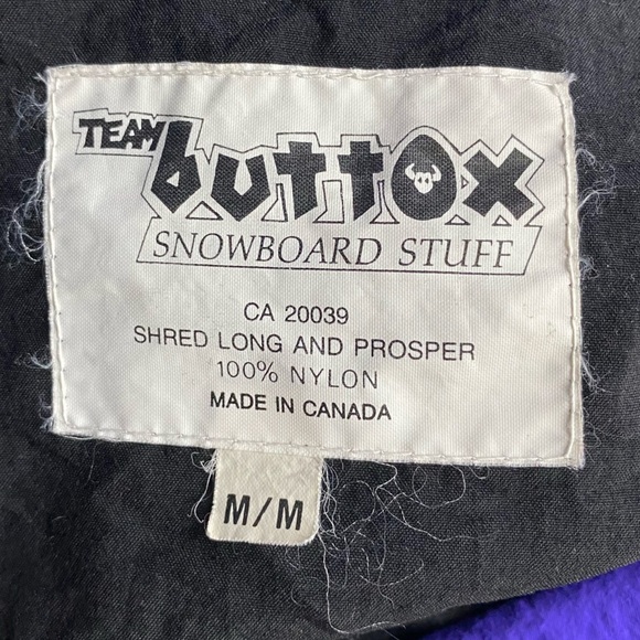 Vintage Team Buttox Snowboard Stuff Black Purple Half Zip Pullover Jacket M - Picture 3 of 15